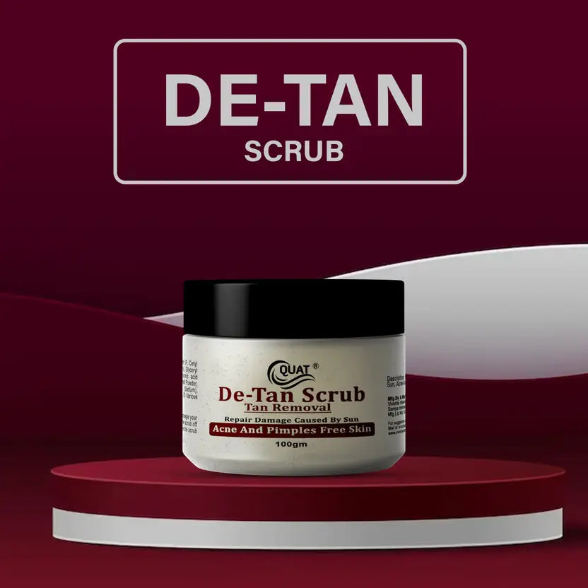 QUAT an-Free and Glowing: Reveal Your Best Skin with Our De-Tan Scrub (100 g)