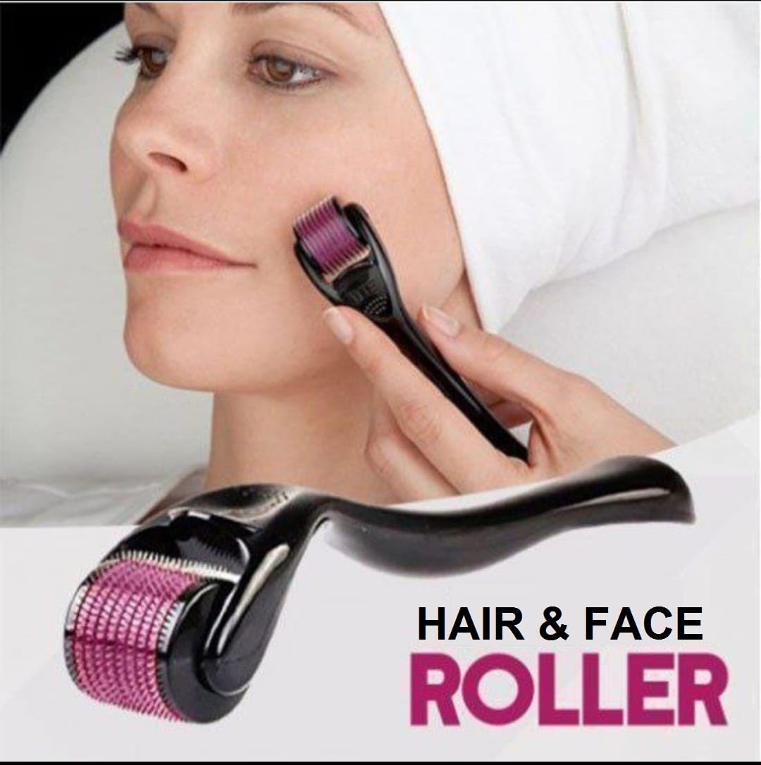Titanium Microneedle Derma Roller – Boost Hair Growth & Beard Density (0.5mm, 540 Needles)