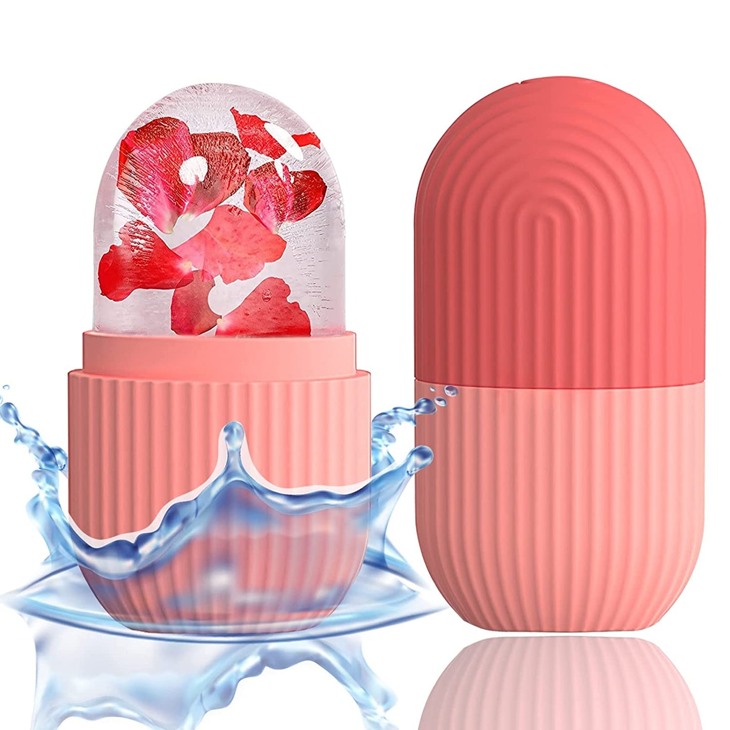 Ice Face Roller Massager,Ice Cube Roller for Face, Eyes and Neck Naturally Conditioning and Skin Care,De-Puff Eye Bags,Reduce Migraine Pain,Reusable Massage Silicone Ice Mold