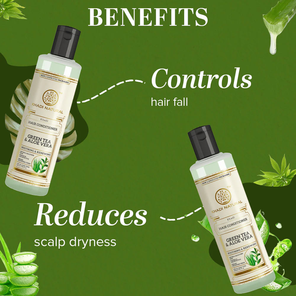 Khadi Natural Herbal Greentea & Aloevera Hair Conditioner