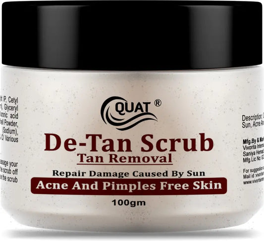 QUAT an-Free and Glowing: Reveal Your Best Skin with Our De-Tan Scrub  (100 g)