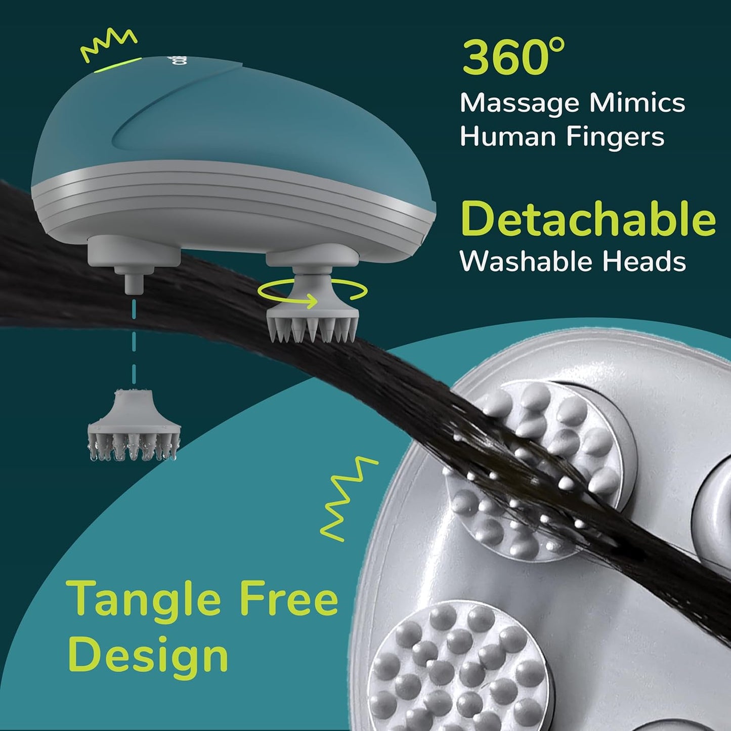 Electric Scalp & Head Massager for Hair Growth – Vibrating Relaxation Machine (MultiColour)